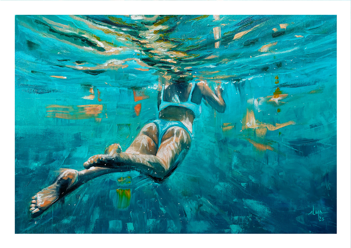 Cuadro "Viridian Swim"