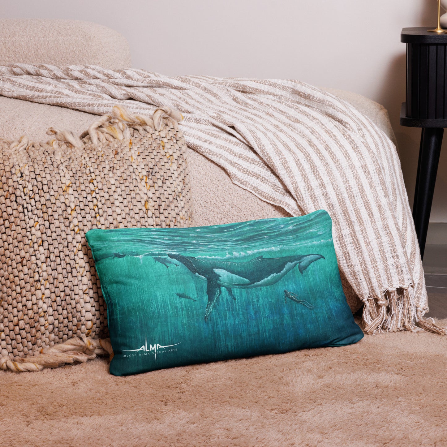 Cojín básico Ballena "Latidos del Océano"