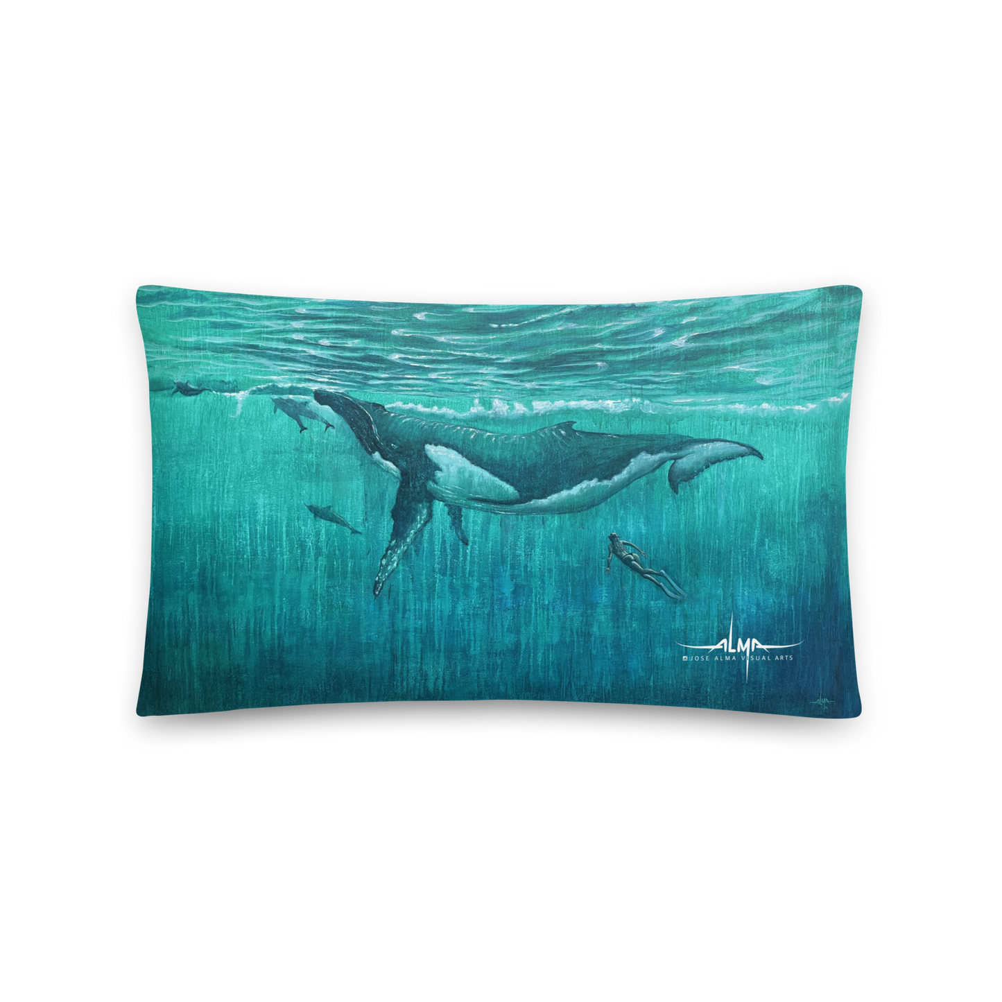 Cojín básico Ballena "Latidos del Océano"