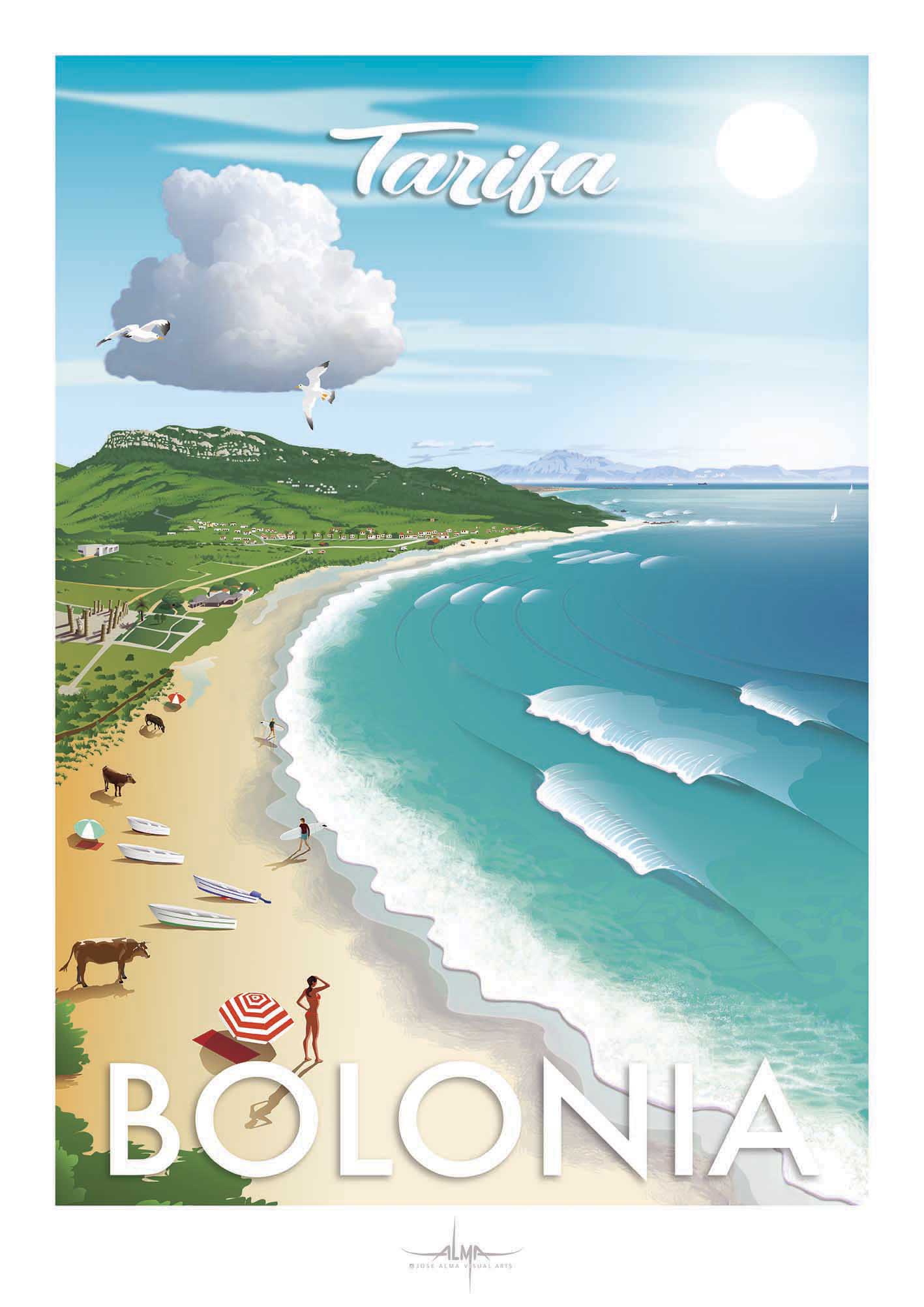 Poster playa Bolonia Tarifa