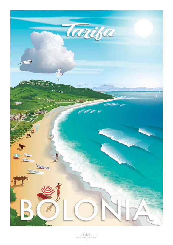 Poster playa Bolonia Tarifa