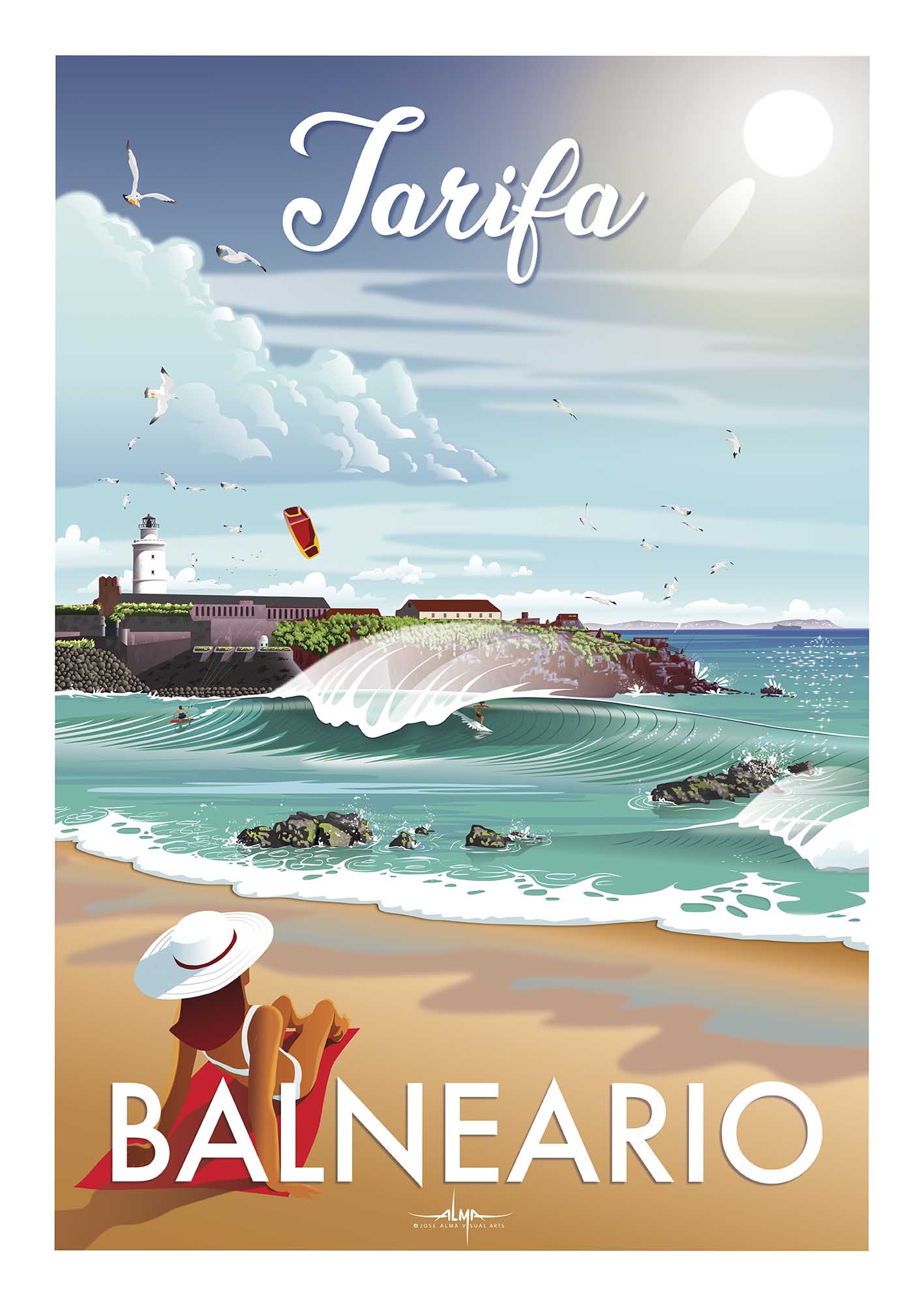 Póster playa Balneario Tarifa