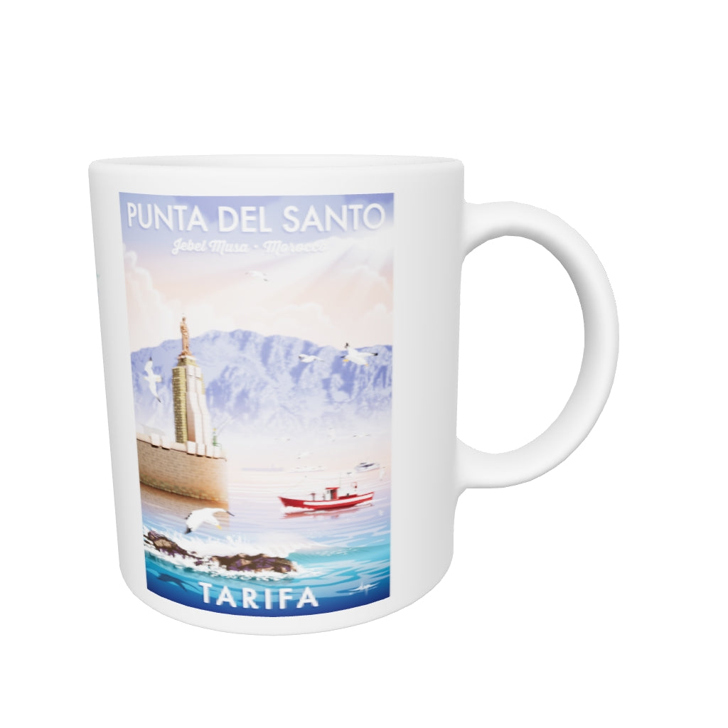 Taza blanca brillante