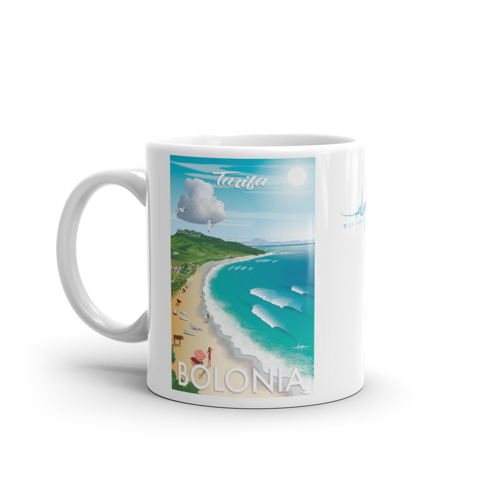 Taza blanca brillante BOLONIA