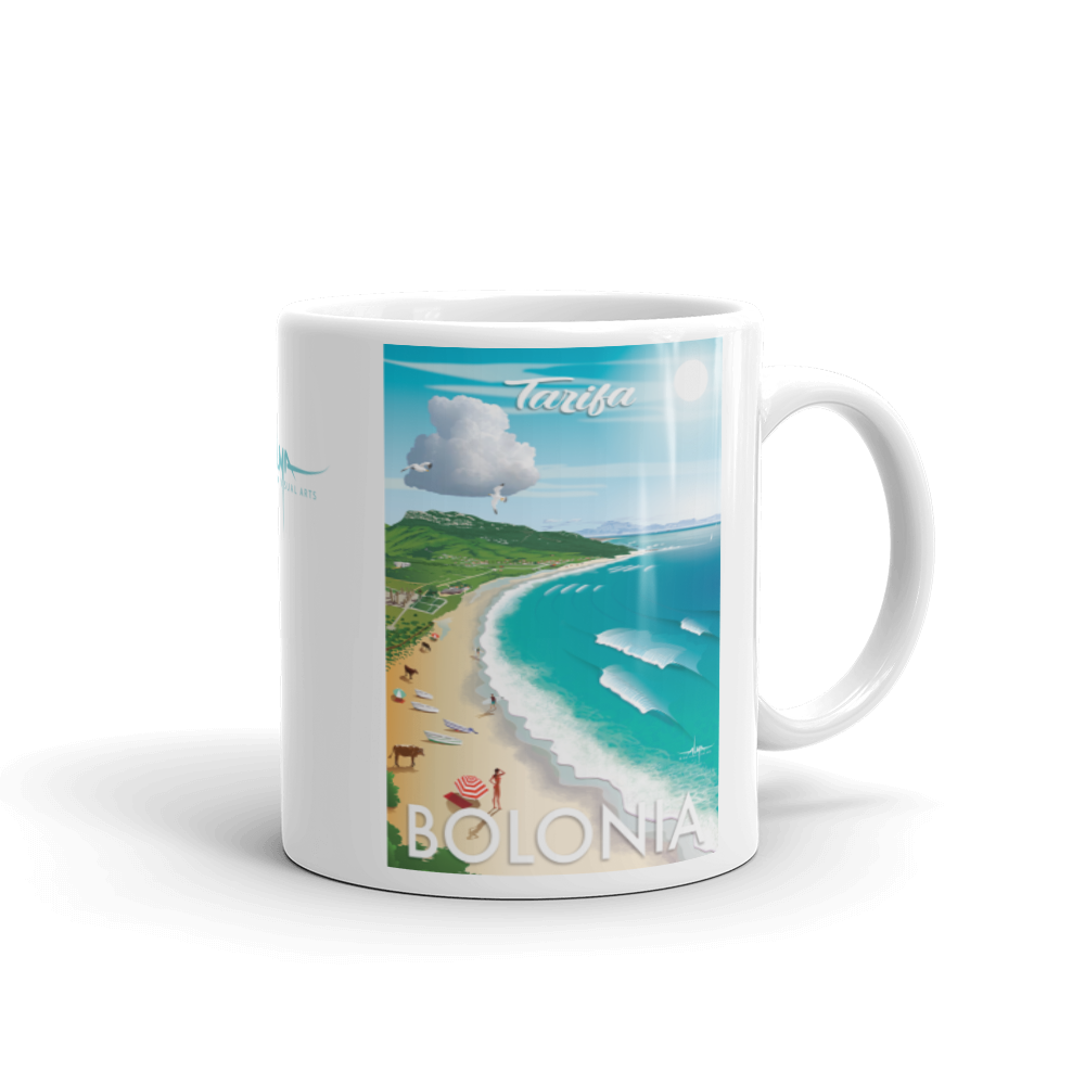 Taza blanca brillante BOLONIA